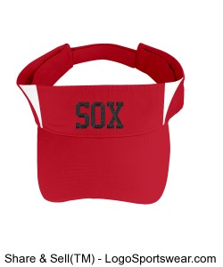 Sox Visor Color Block - Red Design Zoom